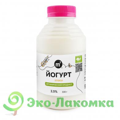 Йогурт питьевой органический со злаками 2,5% М2