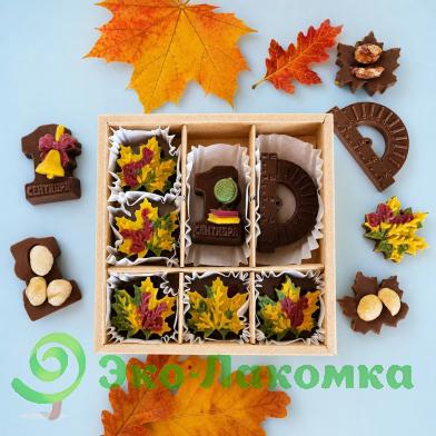 Набор из 7 шоколадных фигурок из молочного шоколада